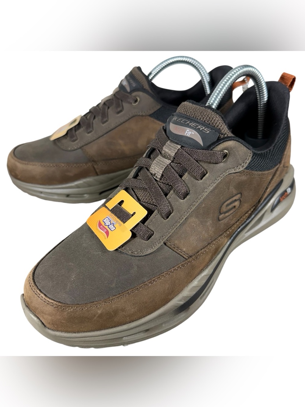 Skechers Leather ArchFit Hands Free Slip-In Oxford New W/Tags Men’s Size 7.5
